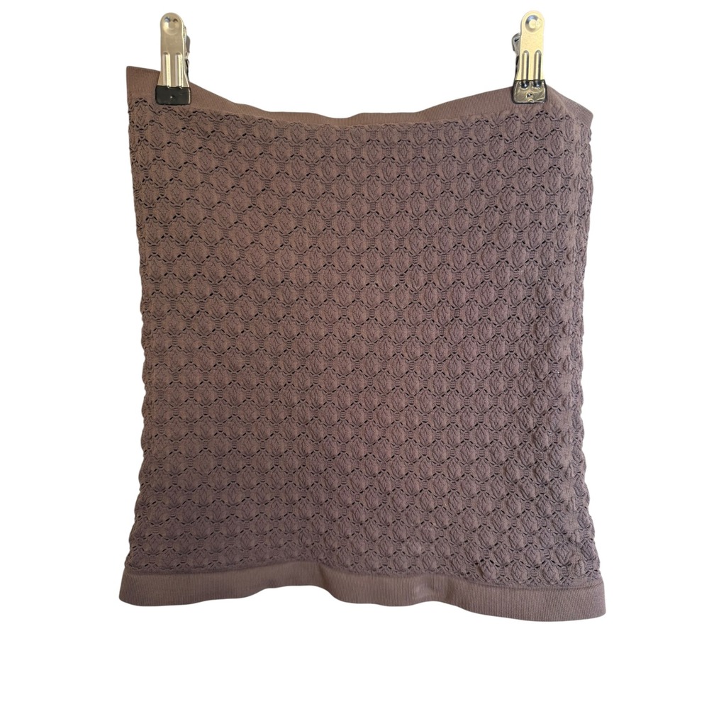 Intimately Free People Mauve Brown Pointelle Knit Seamless Tube Top M/L